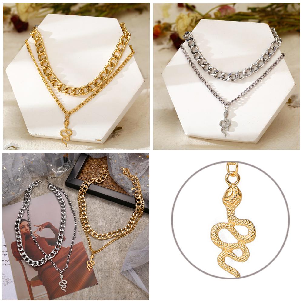 Nanas Ular Kalung Wanita Emas Perhiasan Aksesoris Ular Liontin Perhiasan Menarik Hadiah Hari Valentine Liontin Kalung