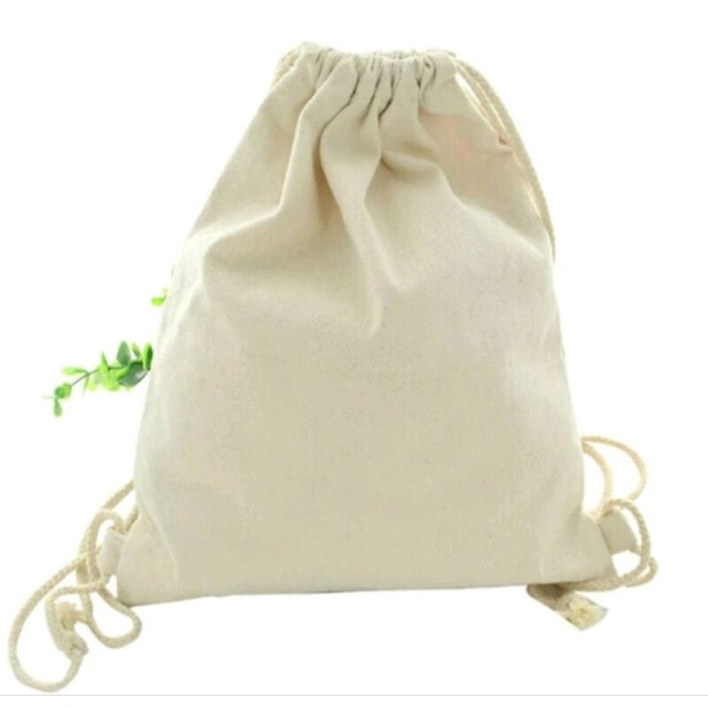 TAS GENDONG SERUT/SLING BAG KANVAS PUTI POLOS/TAS SERUT PUTIH POLOS/TAS GENDONG SERUT