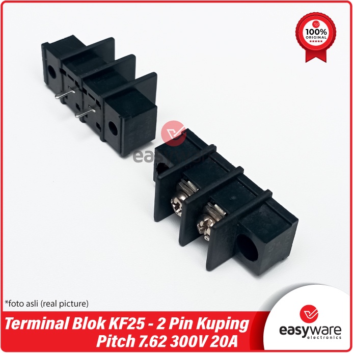 TERMINAL BLOK KF25 2P PCB KF25C 2 PIN PITCH 7.62MM 300V 20A