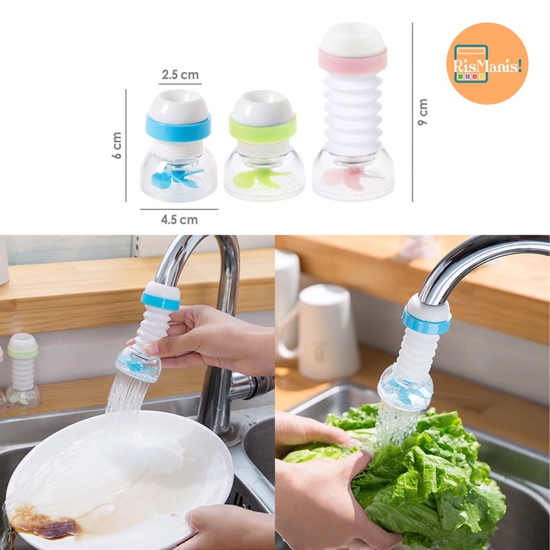 ADJUSTABLE FAUCET FILTER - Kepala Sambungan Kran Air Penyaring Keran Wastafel Cuci Piring Fleksibel