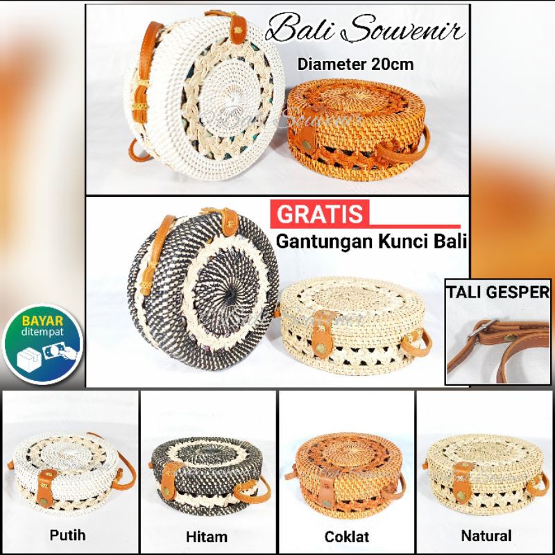 Tas Rotan Bulat kualitas PREMIUM Grade Super Dobel Gendit Tas Rotan Bulat kualitas PREMIUM Grade Super Dobel Gendit