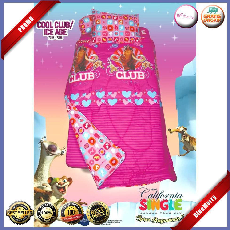 Sprei California Cool Club Ice Age 100 No.4 Seprai Sid Manny Diego BMSC776
