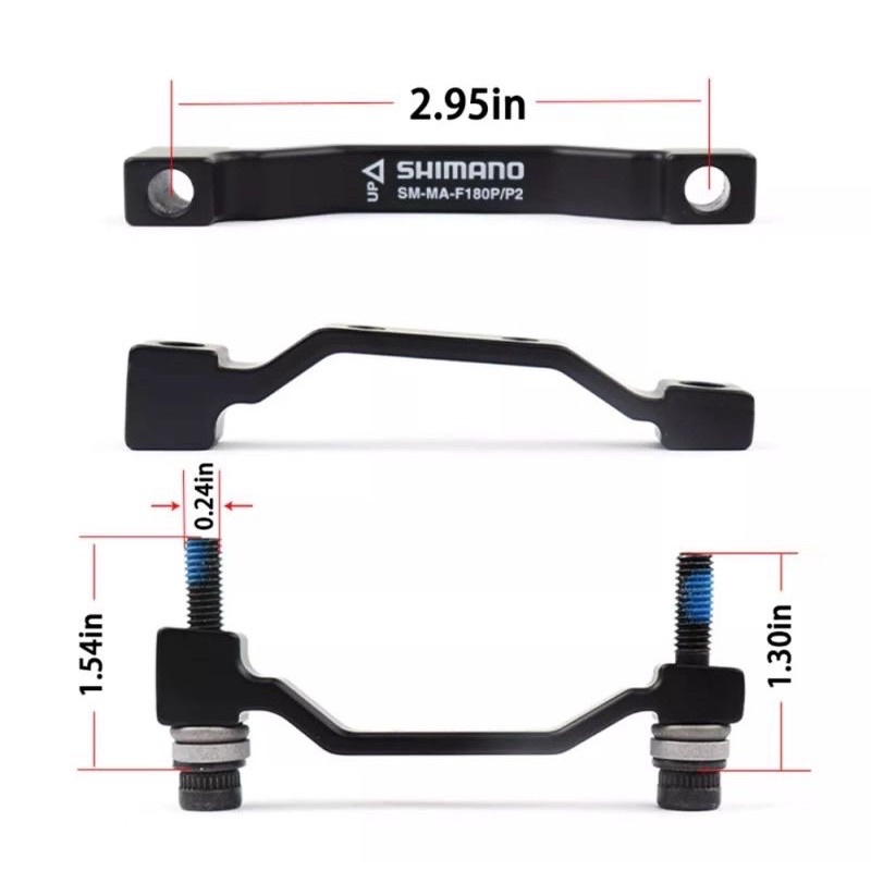 Adaptor Caliper Rotor Sepeda Shimano 7 Inch 180 mm Post Mount