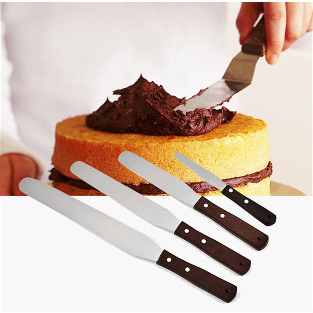 TOP 4/6/8/10 Inch Cake Spatula Kitchen Tools Pastry Baking Smoother Icing Frosting
