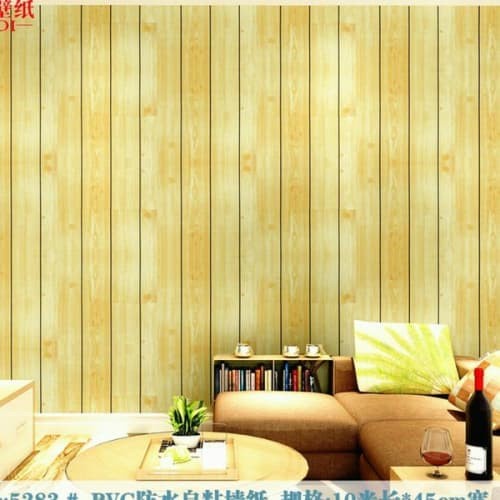 TOKO21GROSIR WALLPAPER DINDING MOTIF KAYU KUNING