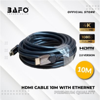 Cable hdtv 2.0 bafo 10 meter gold m-m 4k 2k gold ethernet for pc laptop ps3 dvd stb - Kabel hdtv 19 pin 10m 3d