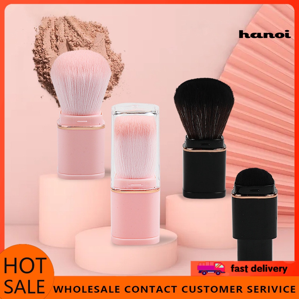 Han / Beauty Brush / Kuas Bedak Tabur Single-end Adjustable Teleskopik Untuk Makeup / Kosmetik Wanita