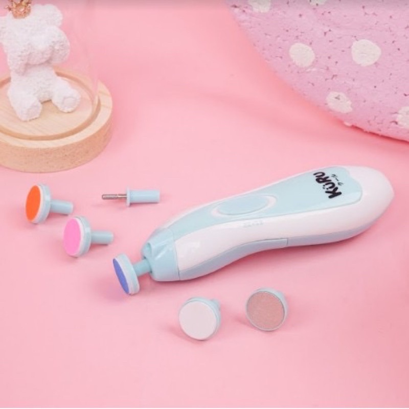 Kuru Baby Nail Trimmer Electric Alat Gunting Kuku Bayi Kikir Bayi Potong Kuku Bayi Newborn Elektrik Alat Pemotong Kuku Bayi Anak Dewasa Menicure Pedicure Grooming Set