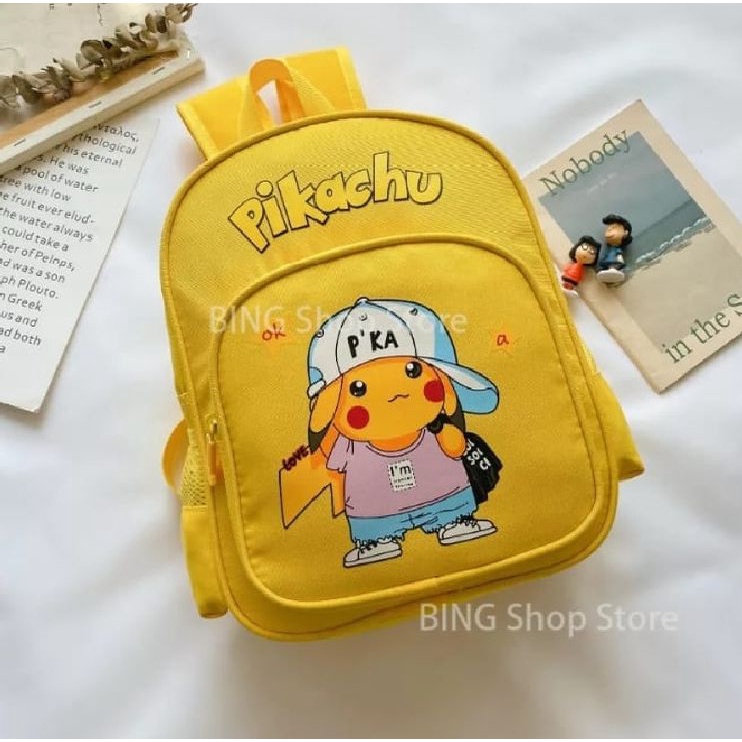 BDKR_TAS - TAS RANSEL ANAK SEKOLAH KARAKTER MOTIF KARTUN POKEMON / PIKACHU LUCU ORTOPAEDI RANSEL ANAK SEKOLAH BAGUS TAS GENDONG ANAK UNTUK TK , SD BACKPACK MULTIFUNGSI BISA BAYAR DITEMPAT