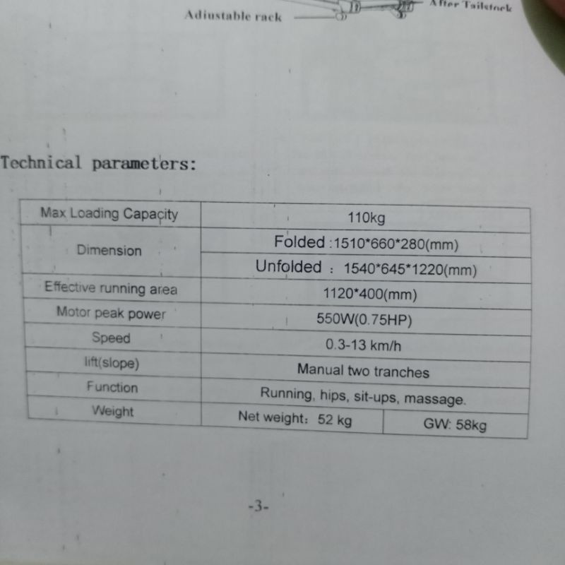 Treadmill Bfit ONE-238