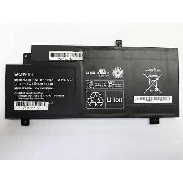 BATERAI ORIGINAL SONY VAIO FIT 15 VGP-BPS34 SVF15A1ACXB SVF15A1ACXS SERIES