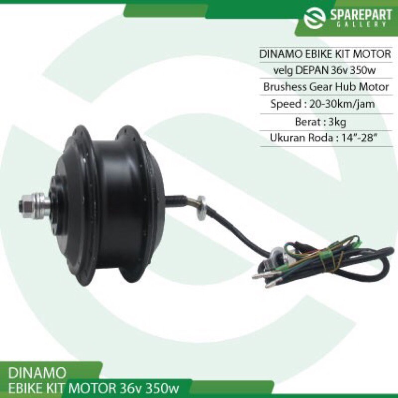 Dinamo Ebike kit Roda depan jeruji 28hole