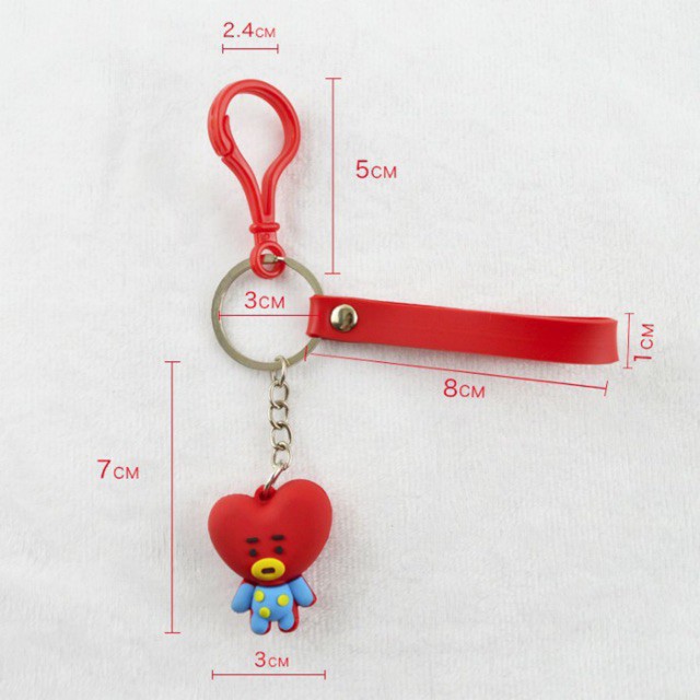 INFY - Gantungan Kunci Tas Boneka KPOP Keychain Motif BT21 Lucu Fashion Import A027 Murah COD