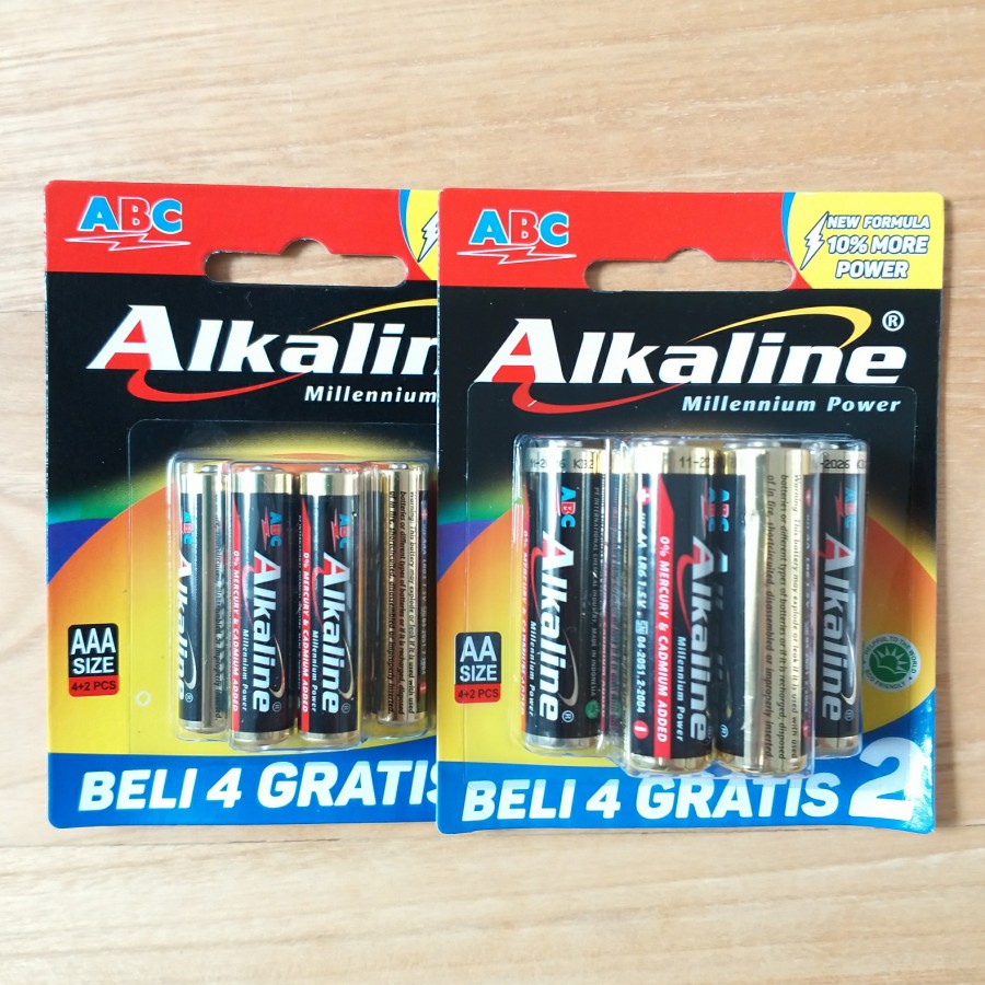 Jual Abc Alkaline 6pcs Aa Aaa Baterai Batu Batere Battery Millenium