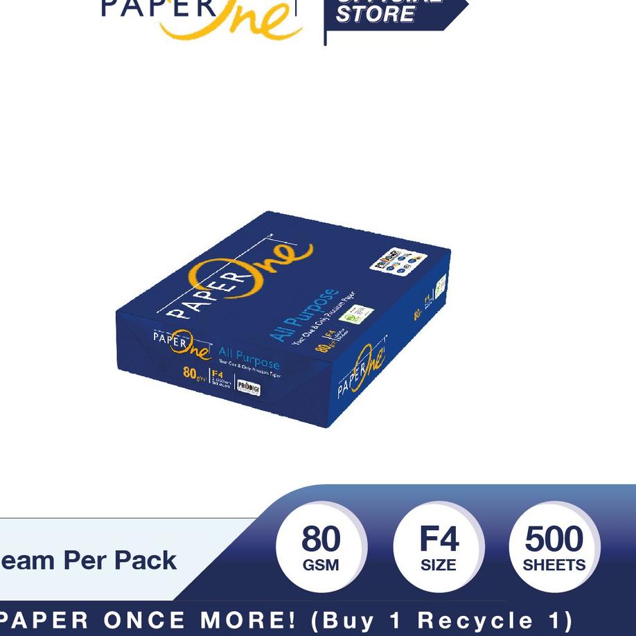 

Limited - PAPERONE Kertas F4 80gr All Purpose 1 Ream 500 lembar Kertas HVS, Kertas Fotocopy 시