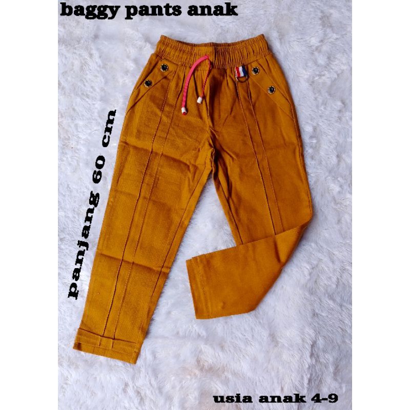 BAGGY PANTS ANAK PEREMPUAN USIA 6-12 TAHUN  / CELANA ANAK PEREMPUAN / CELANA BAGGY ANAK PEREMPUAN