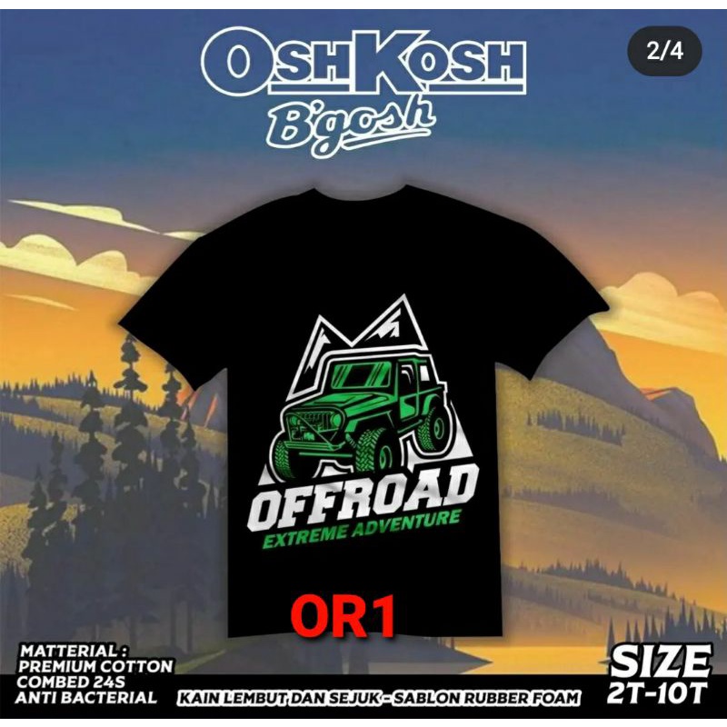 Kaos anak laki laki 2-10 tahun - kaos offroad