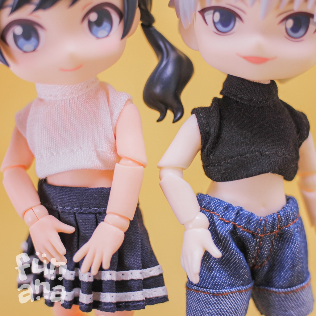 Baju Clothes Crop Top Sleeveless OB11 YMY Nendoroid Doll 1/12