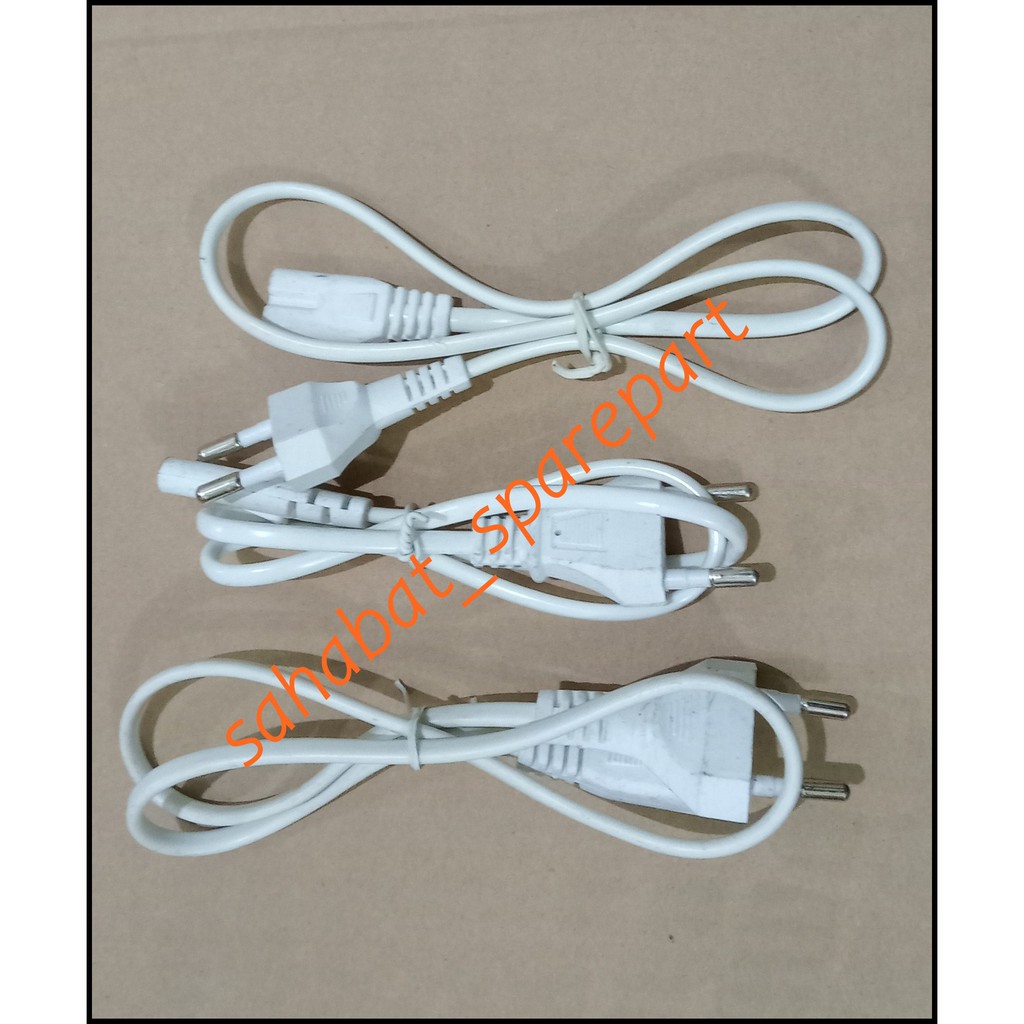 KABEL POWER TIPE ANGKA 8 UNTUK EMERGENCY LAMP,  SENTER CHARGE, RAKET NYAMUK, PRINTER, DLL