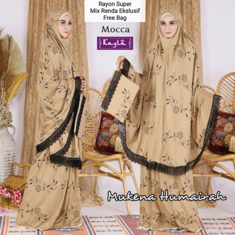 mukena super cantik HUMAIRA fab rayon supermix renda