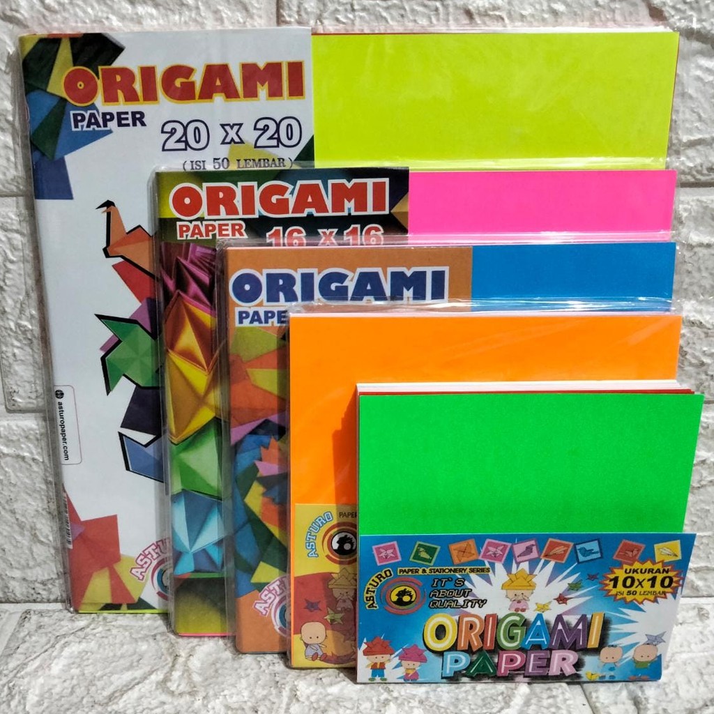 

Kertas Lipat Asturo / Origami Paper 10x10cm / 12x12cm / 14x14cm / 16x16cm / 20x20cm