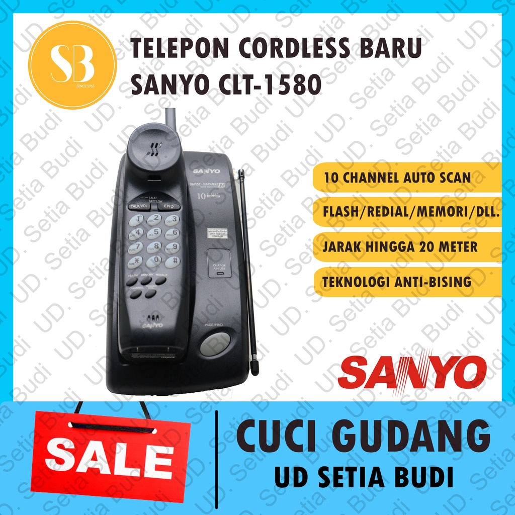 Telepon Wireless Cordless Sanyo CLT 1580 Baru Murah