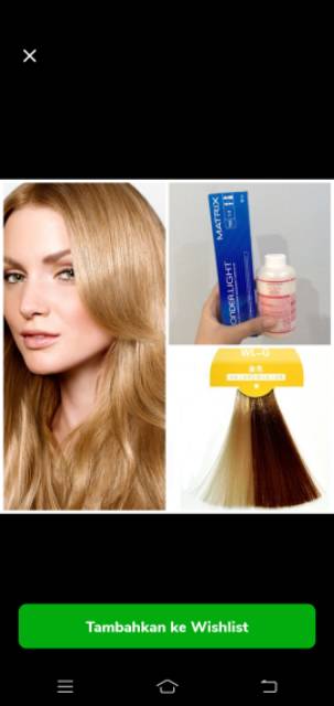 CAT Matrix Wonderlight Gold WL-G + oxydant ( campuran ) cat rambut wonder light socolor