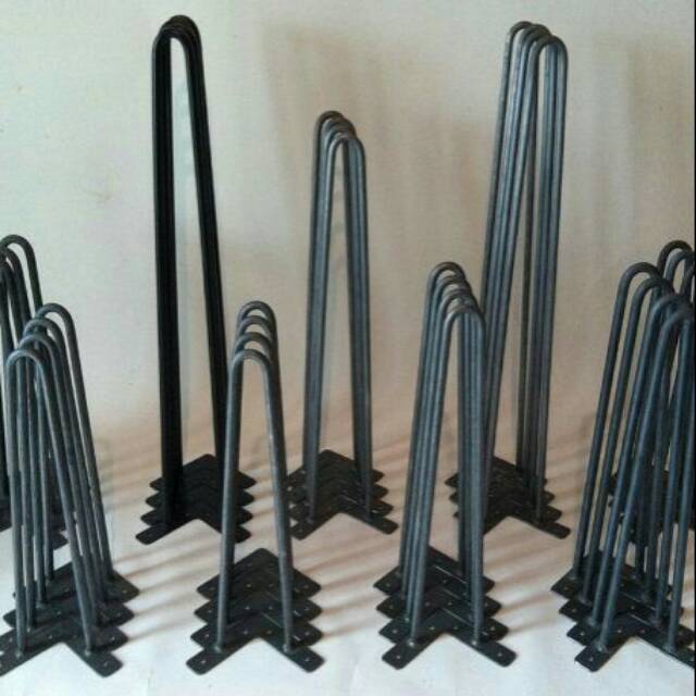 Kaki Meja Besi Kaki Meja Minimalis Industrial Hairpin 45cm Shopee Indonesia