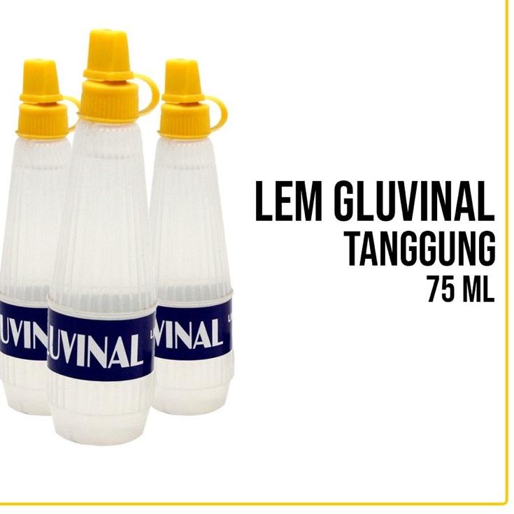 

Harga TERMURAAH.. (12pcs) Lem Gluvinal Tanggung 75ml
