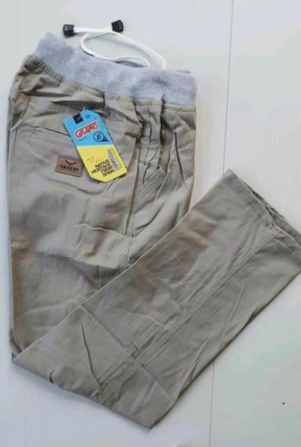 Celana Rip Chino Panjang Cowok Cinos Pria Chinos Pinggang Karet NR_Outfit Official COD