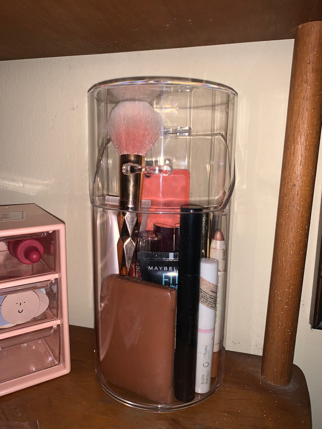 Winzige Ins Storage Box Transparent Pen Holder Dustproof Brush Holder Acrylic Storage Desktop Organizers