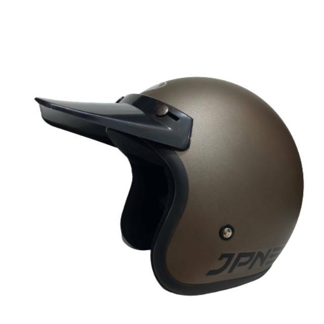 Helm JPN Abu Granito Doff Topi Pet Panjang