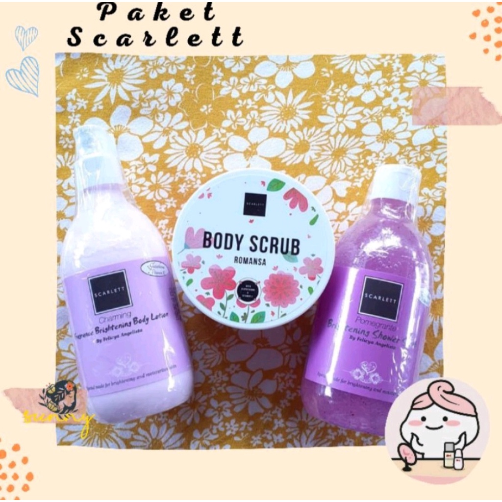 PAKET SCARLET MINI 3IN1 (C.P.S) [CHARMING 60ML] +[ POMEGRANTE 60ML]+[S