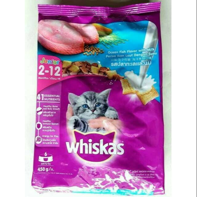 Whiskas Junior 450gr Dray Food Makanan Kucing