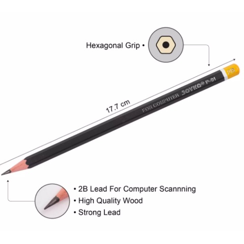 

Pensil Joyko 2B / Pencil For Computer Type P-91 / Pensil Kayu Joyko Ukuran 2B