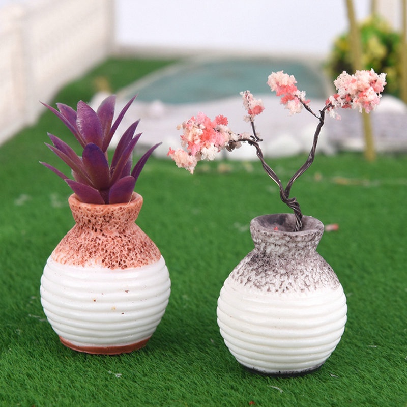 Ornamen Vas Micro Landscape Bahan Resin Untuk Dekorasi Taman