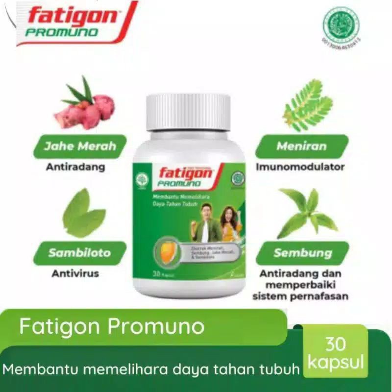 Fatigon Promuno Suplemen - Botol Isi 30 Kapsul