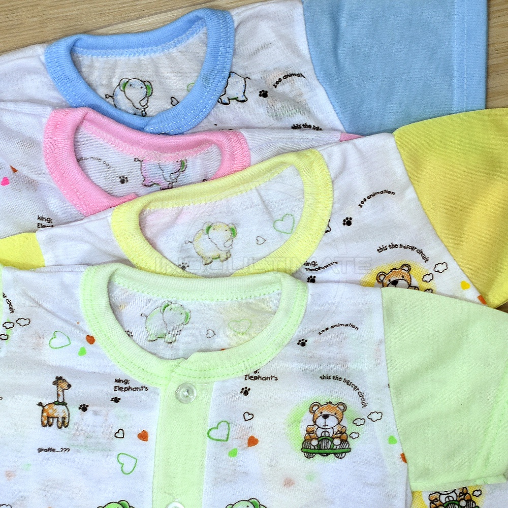 Set Setelan Baju Pendek + Celana Pendek Bayi (0-6 Bulan) Kualitas SNI Setelan Baju Bayi SBJS-30WD Baju Harian Bayi Baru Lahir Baju Tidur Bayi