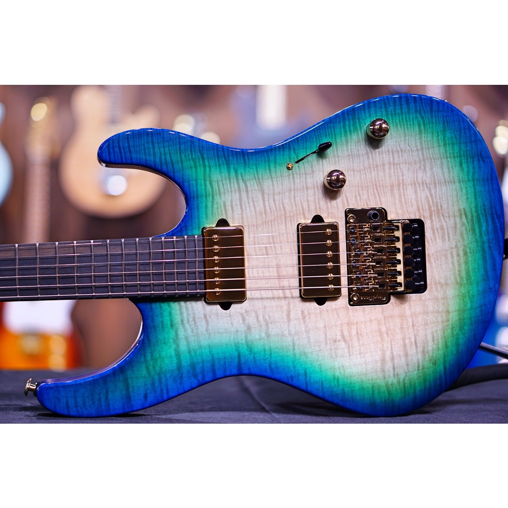 Suhr Modern Custom one piece flame body island burst 64739