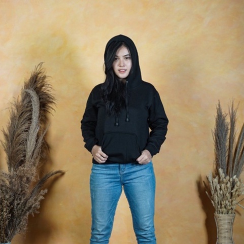 HOODIE BASIC POLOS / HOODIE UNISEX ( PRIA &amp; WANITA / BAHAN TEBAL / M-XXL