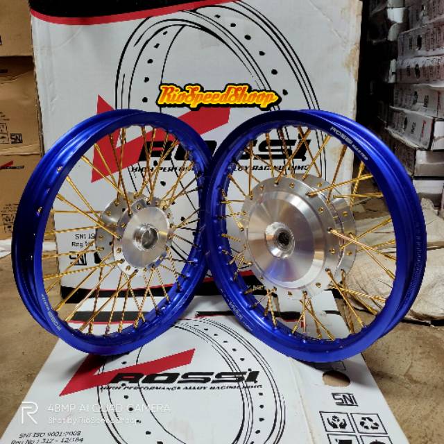 Velg Genio-Scoopy-Vario-Beat Ring14 JariJari Gold Velg Biru