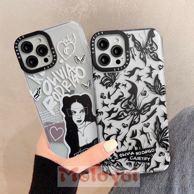 Soft Case TPU Transparan Motif Gadis Kupu-Kupu Untuk IPhone 13 12 11 Pro MAX XR X 6 6S 7 8 Plus SE 2020 XS MAX