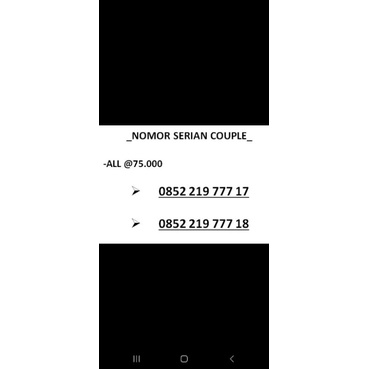 nomor cantik telkomsel kartu AS serian couple 777