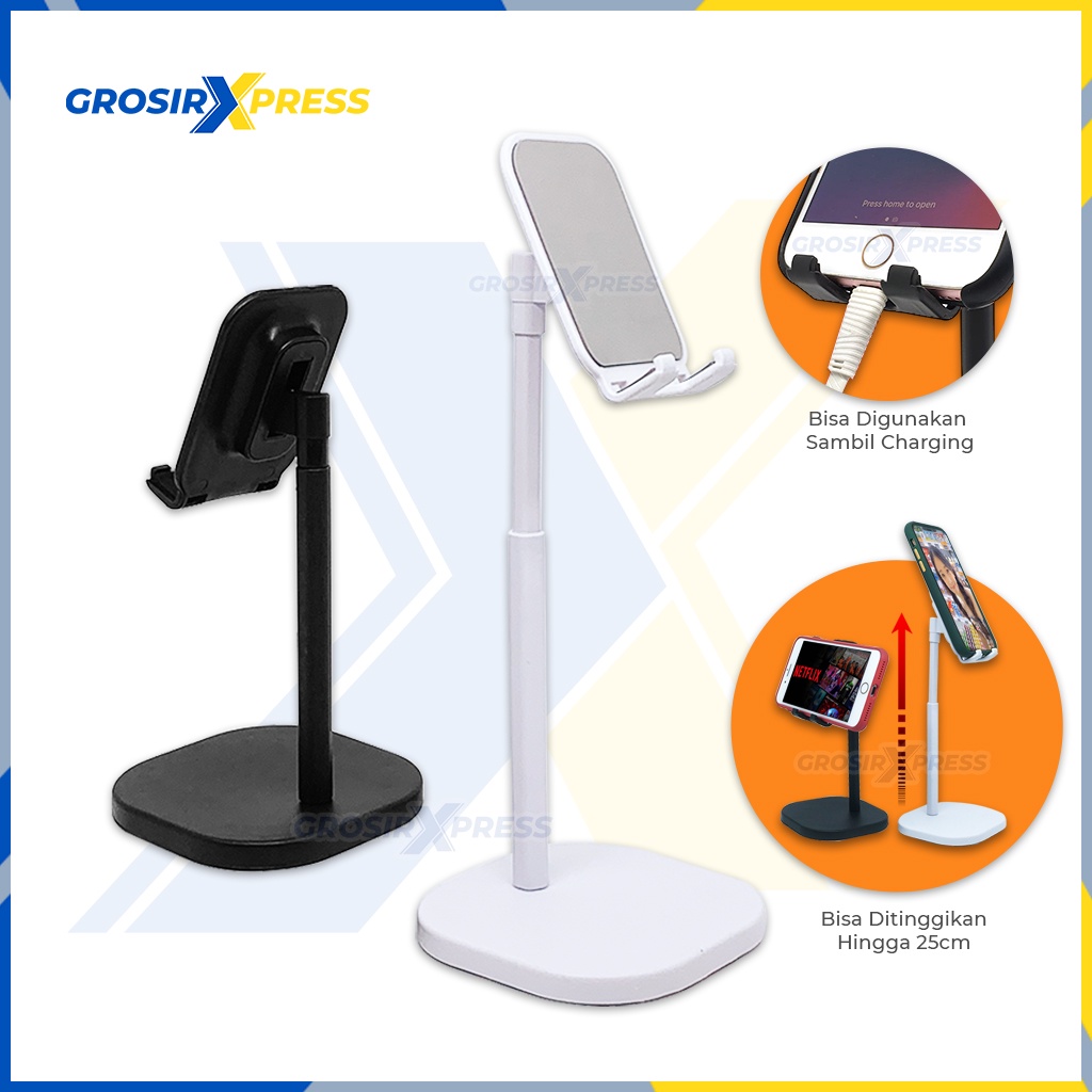 phone holder stand hp dudukan penahan handphone sandaran di meja lantai untuk nonton nb29