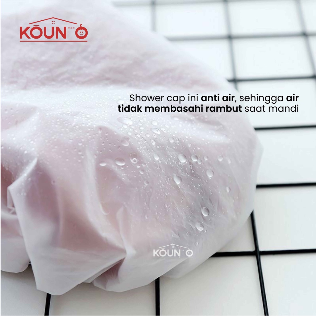 Shower Cap Penutup Kepala Mandi Penutup Rambut Topi Mandi Tutup Kepala Mandi Perlengkapan Mandi