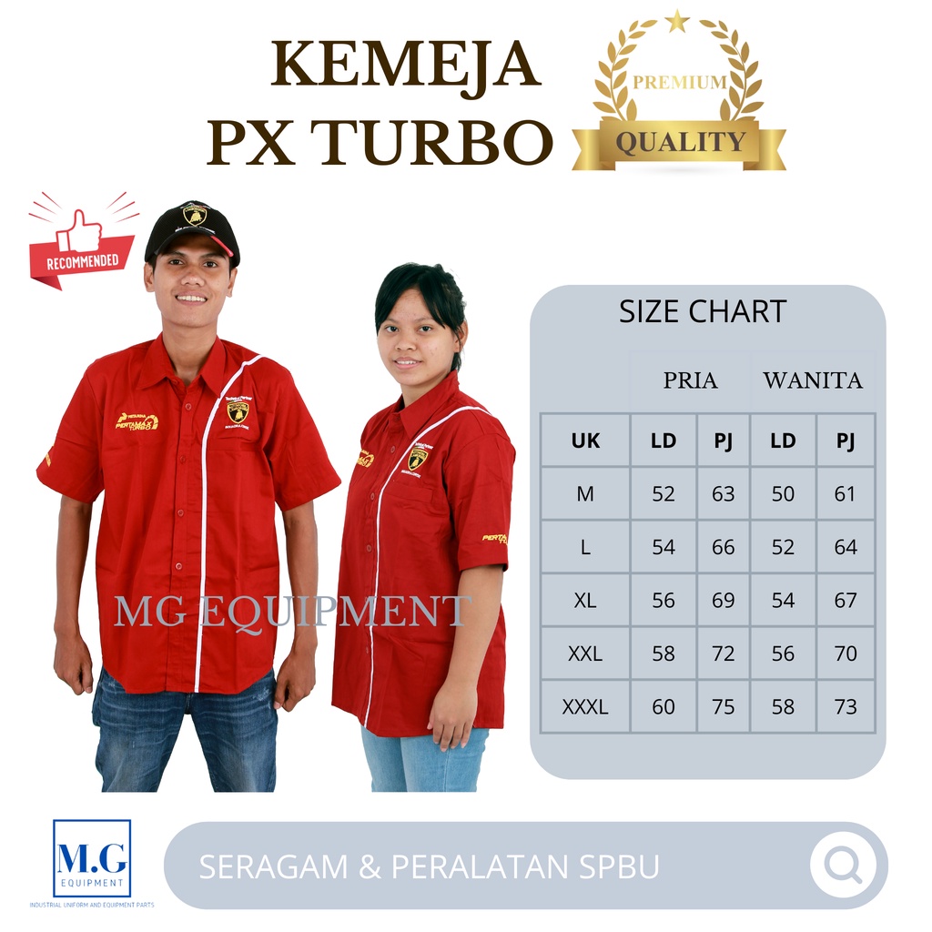 Kemeja PX TURBO Pria Wanita Bahan Venosa American Drill