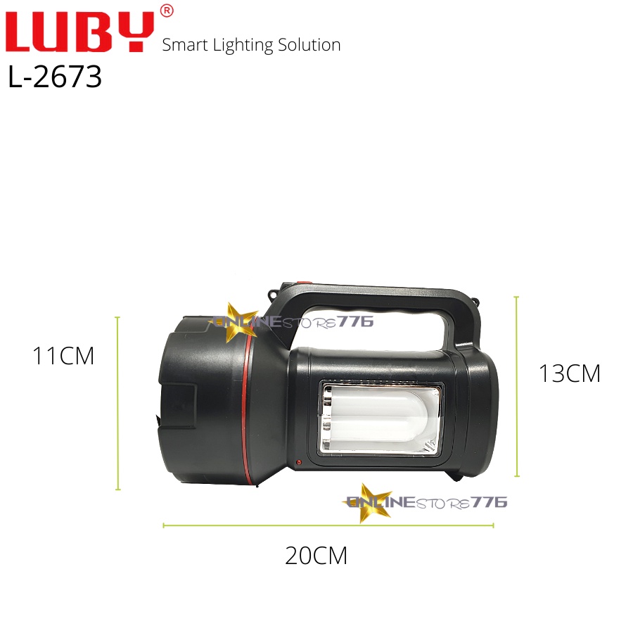 SENTER CAS LUBY L2673 - SENTER BESAR 2in1 LED RECHARGEABLE HANDLIGHT