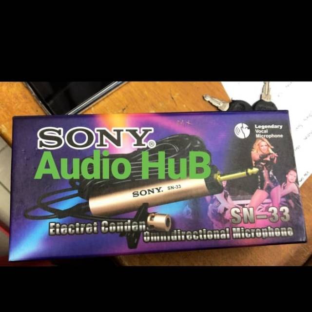MIC SONY SN33 MICROPHONE KABEL JEPIT CLIP ON SN 33