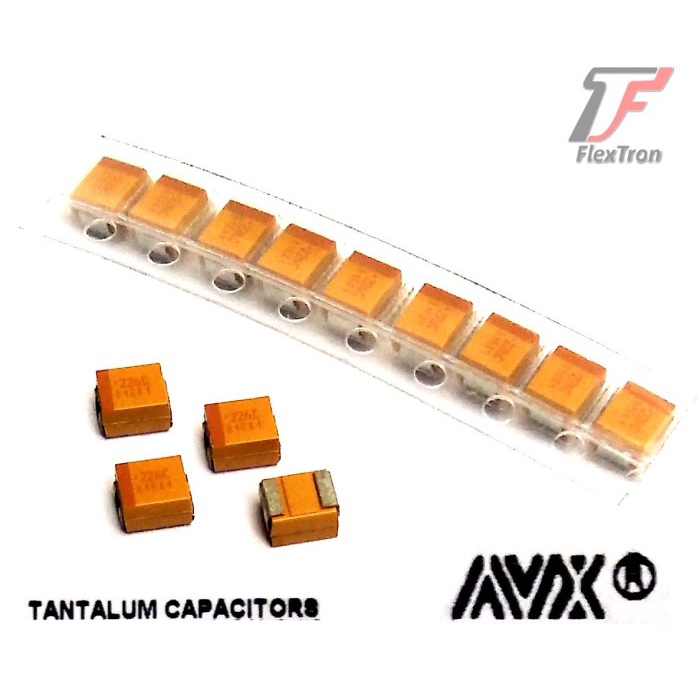Capacitor Kapasitor SMD 22uF 226 1210 16V AVX Tantalum