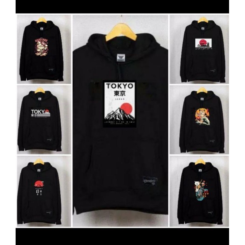 Crewneck Hitam | Crewneck Pria / Wanita Japanese series | VELTICS Premium | Crewneck Unisex Hitam